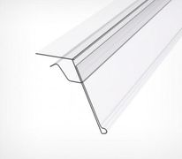 Ценникодержатель для крепления на стеклянные и другие тонкие полки✓Купить в интернет магазине – Posmshop